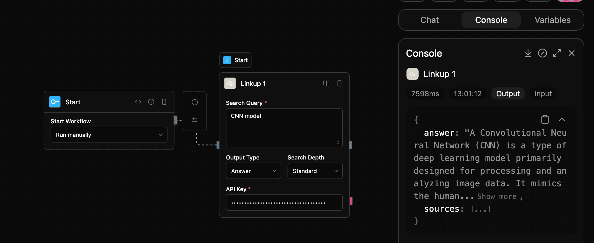 Linkup block screenshot