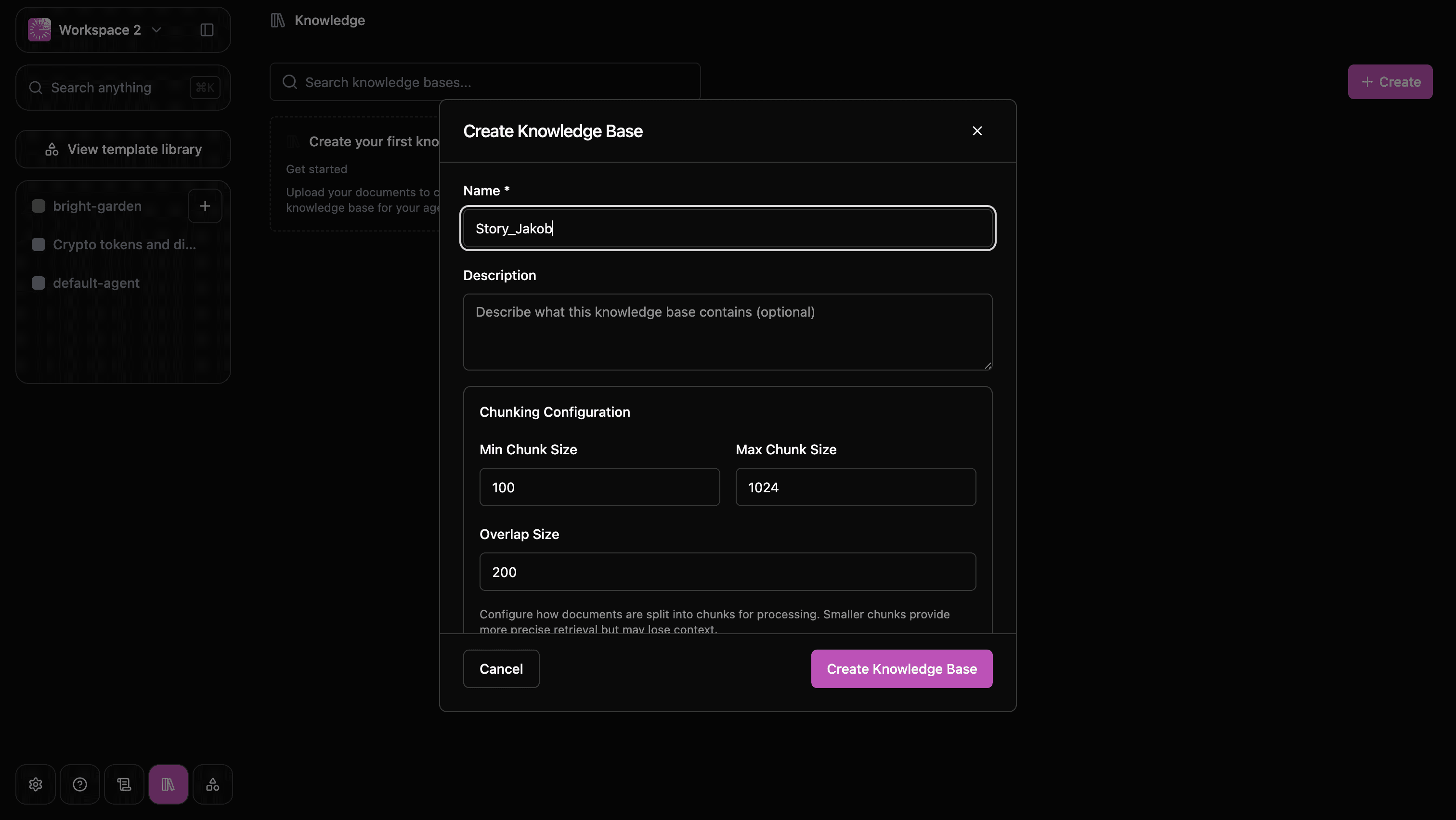 Knowledge screenshot