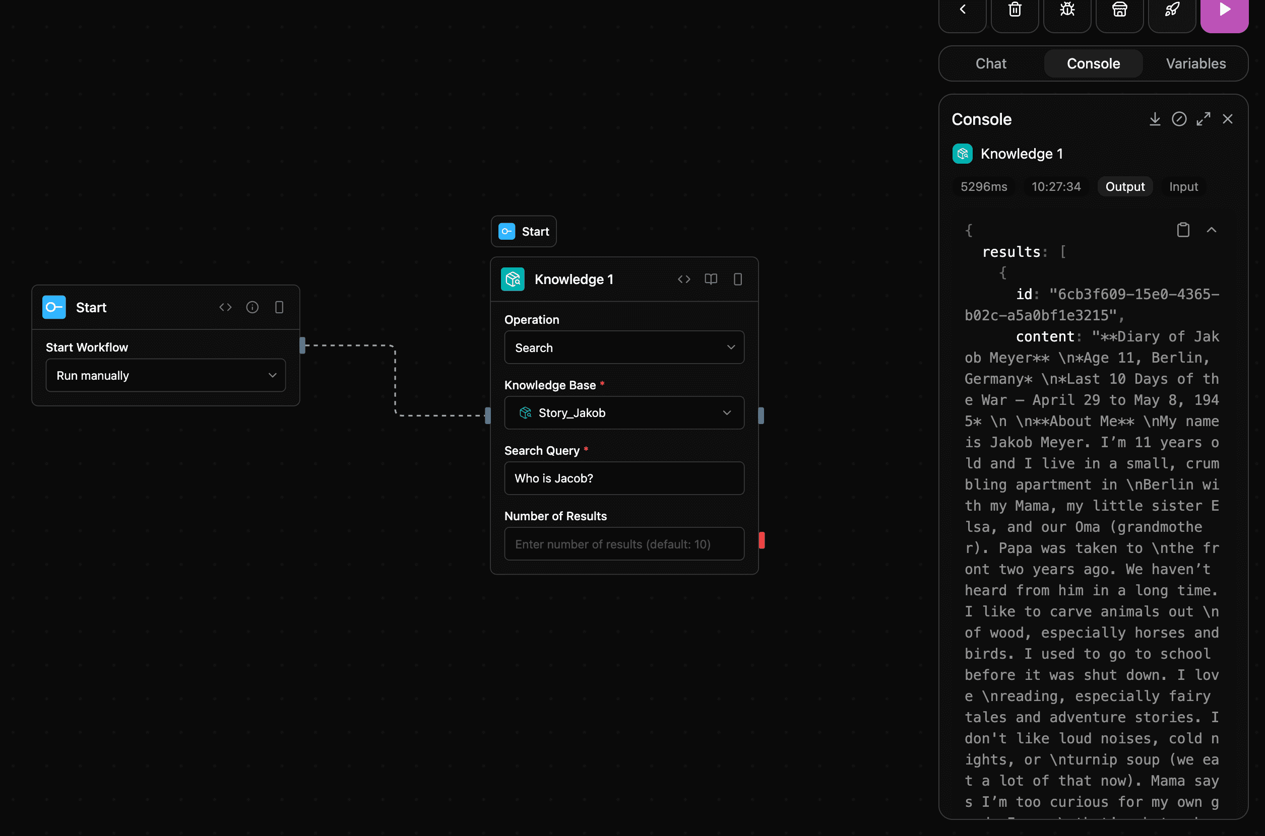 Knowledge screenshot