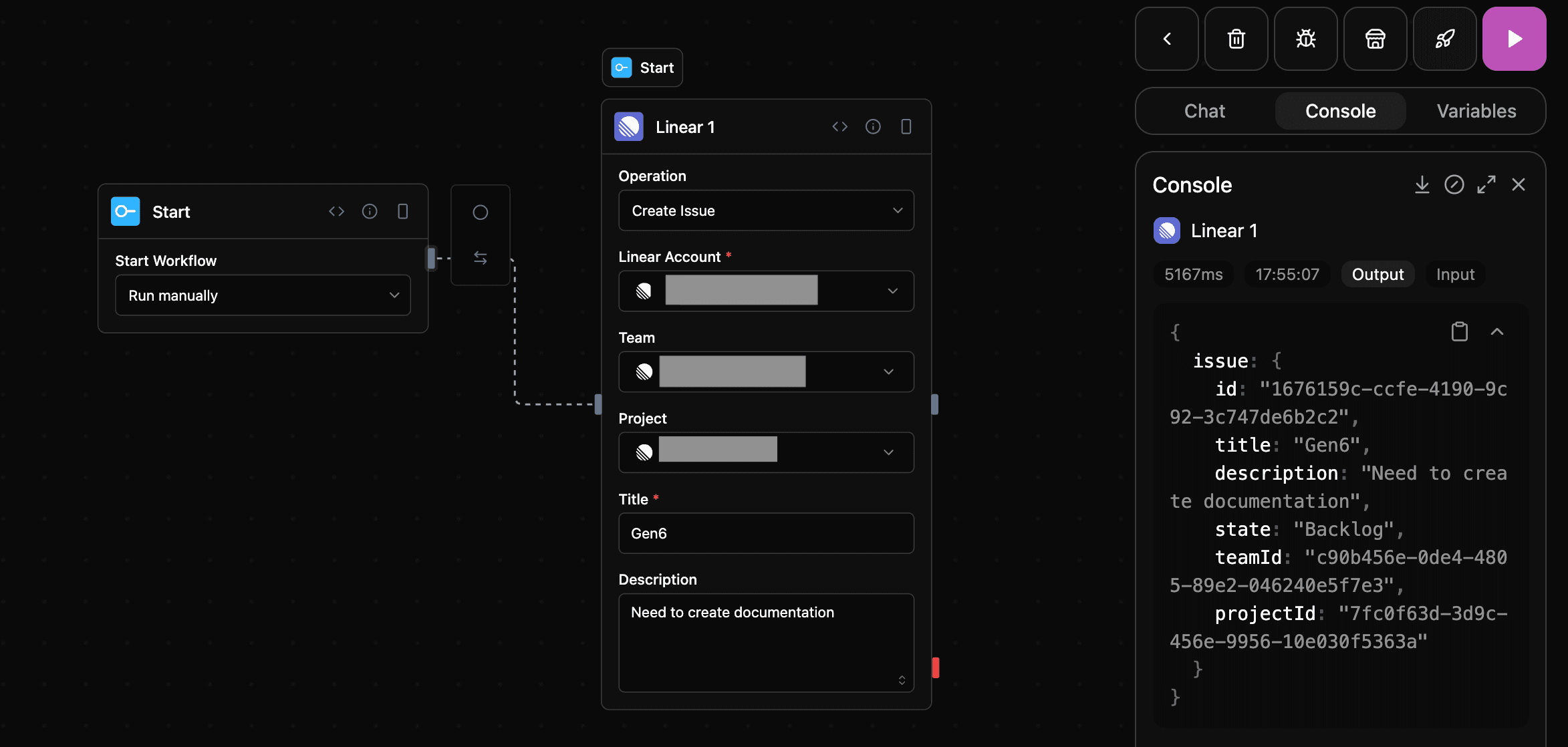Linear block screenshot