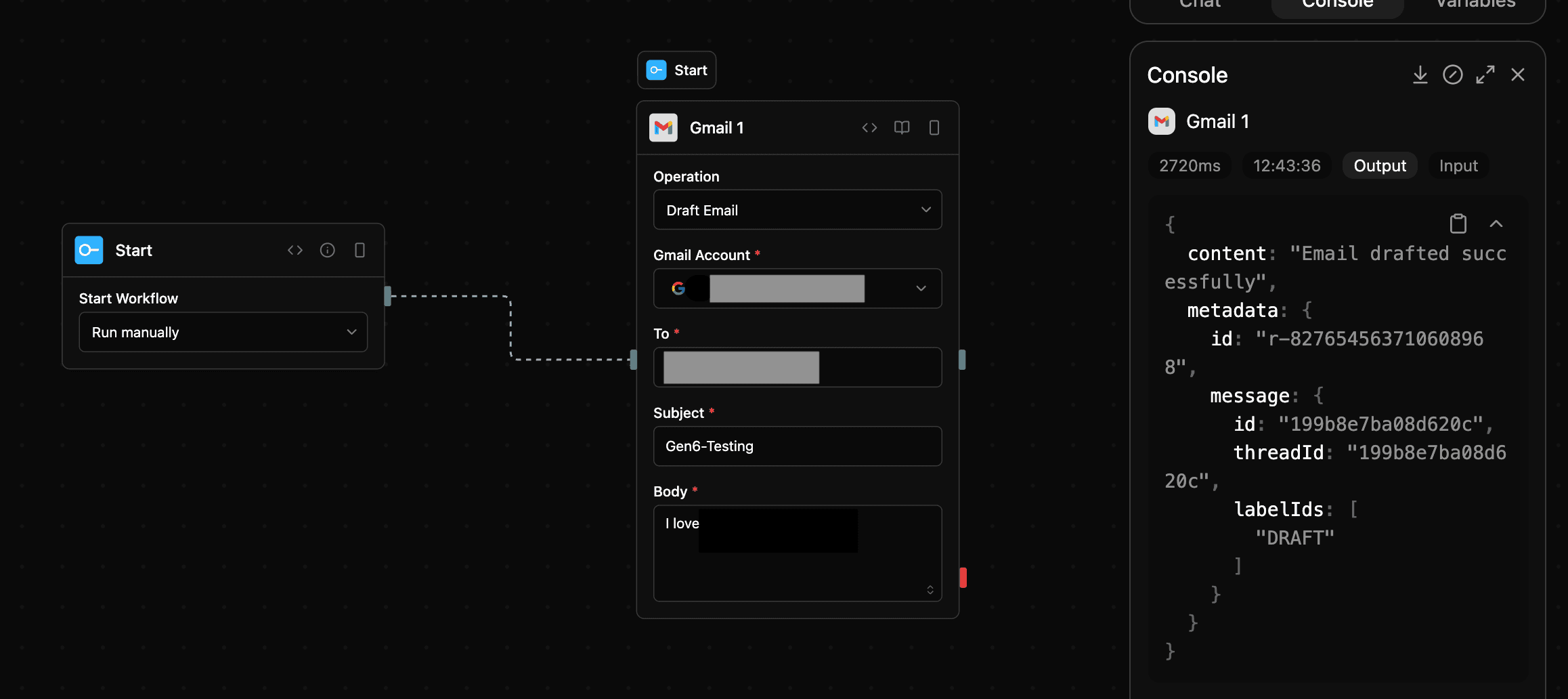 Gmail block screenshot