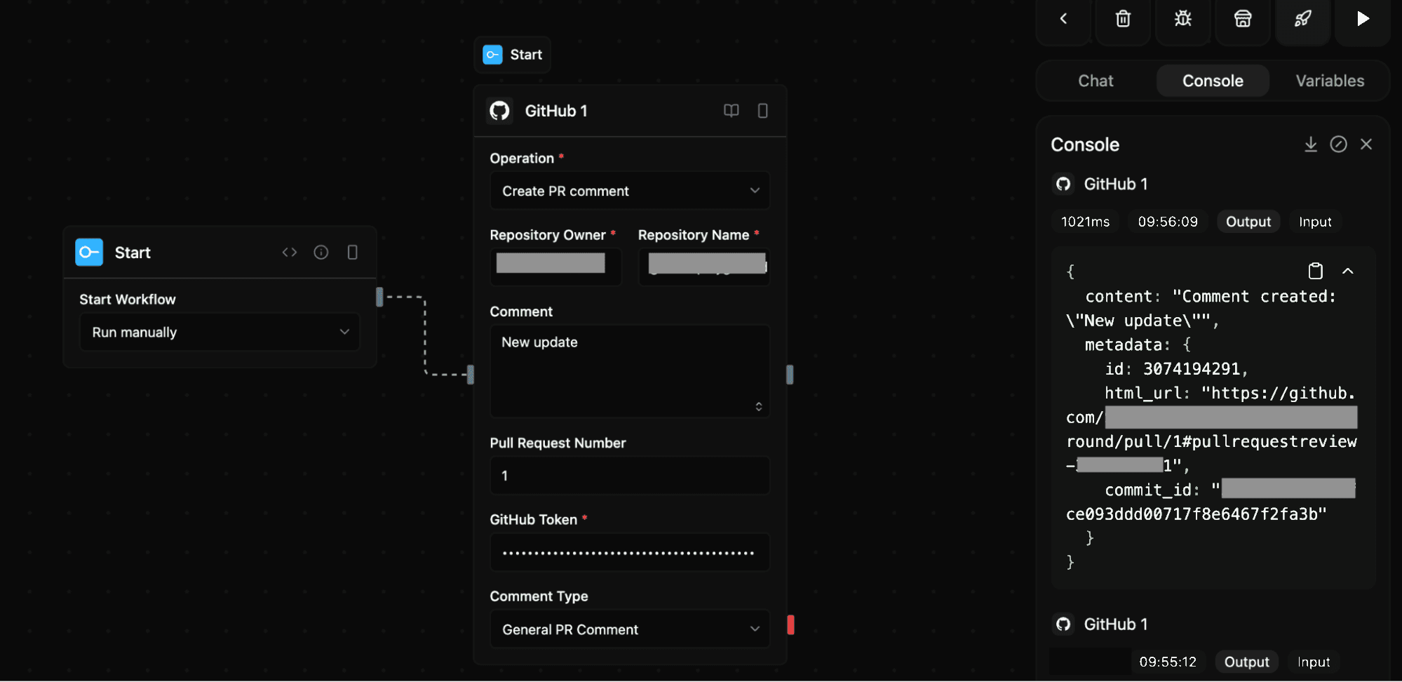 GitHub PR comment block