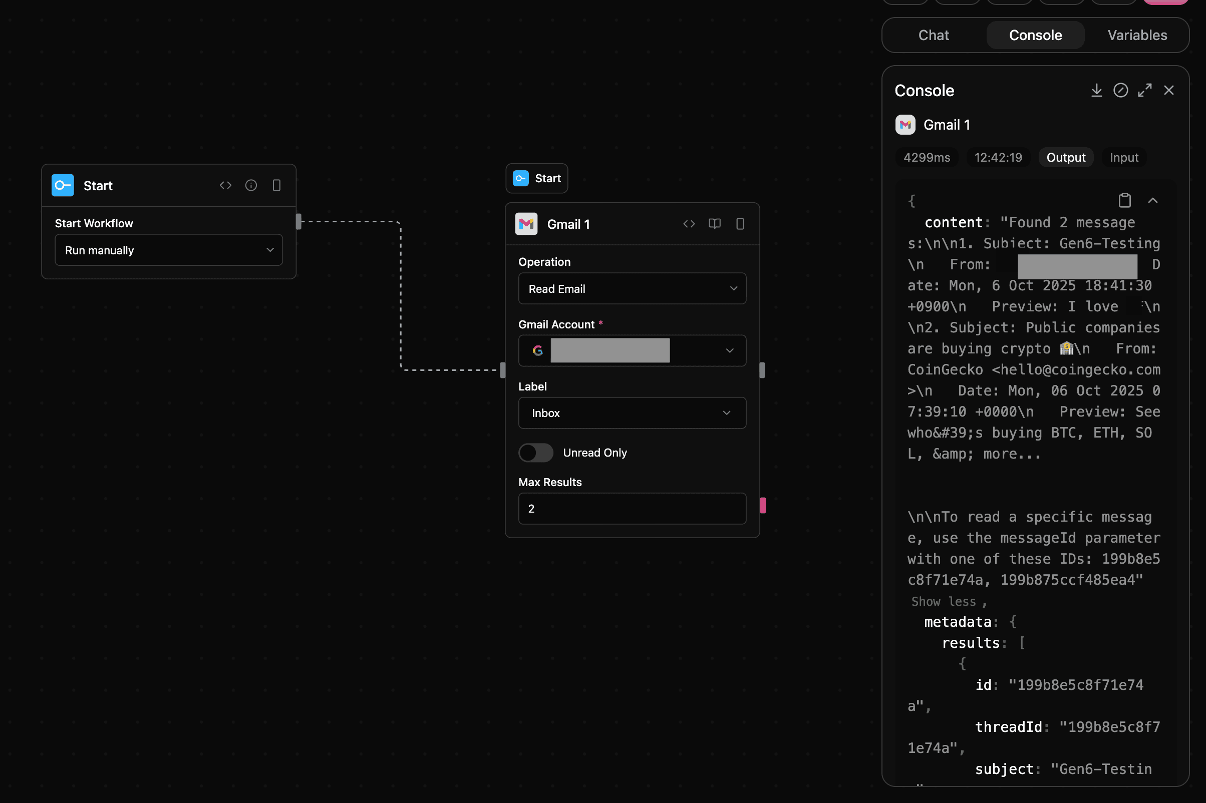 Gmail block screenshot