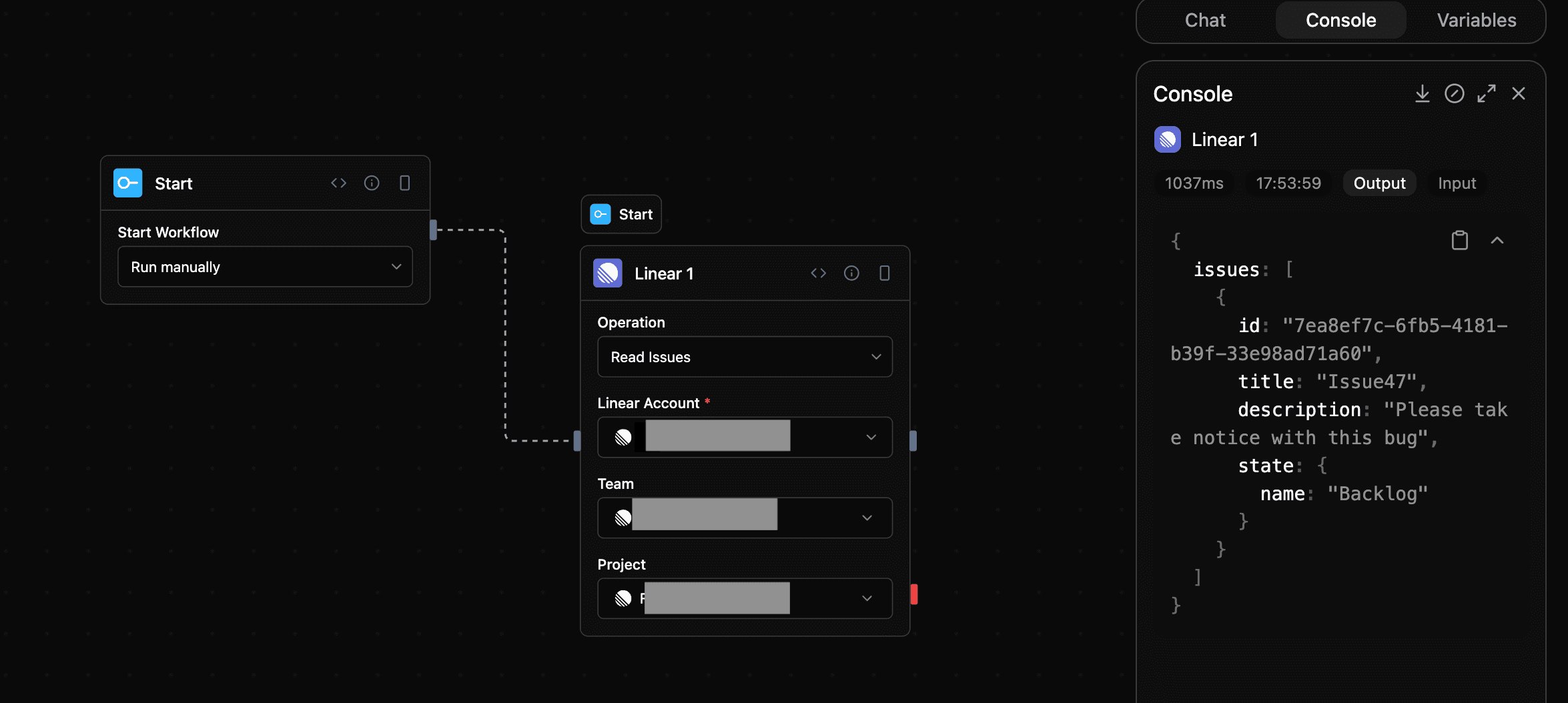 Linear block screenshot