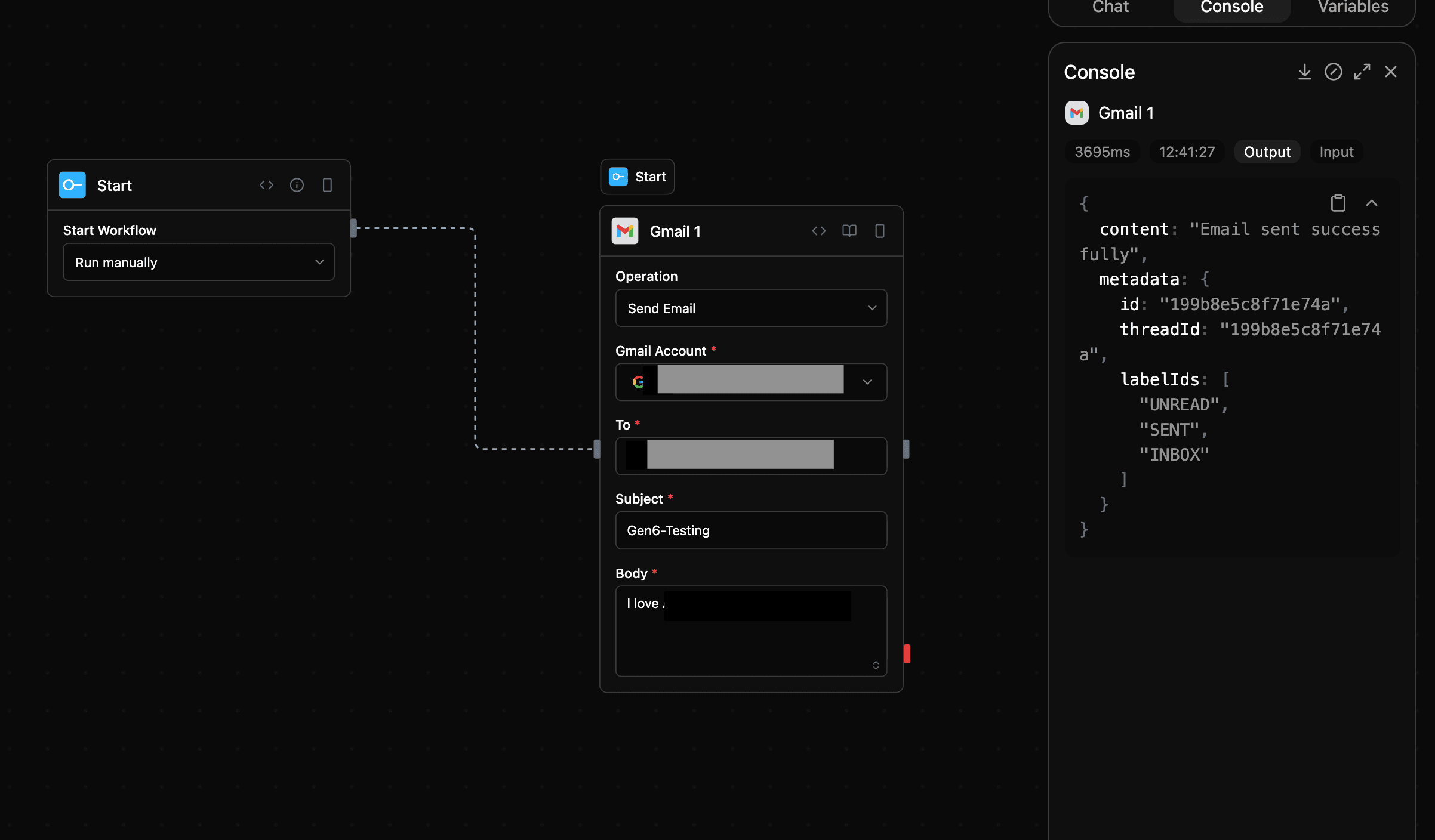 Gmail block screenshot