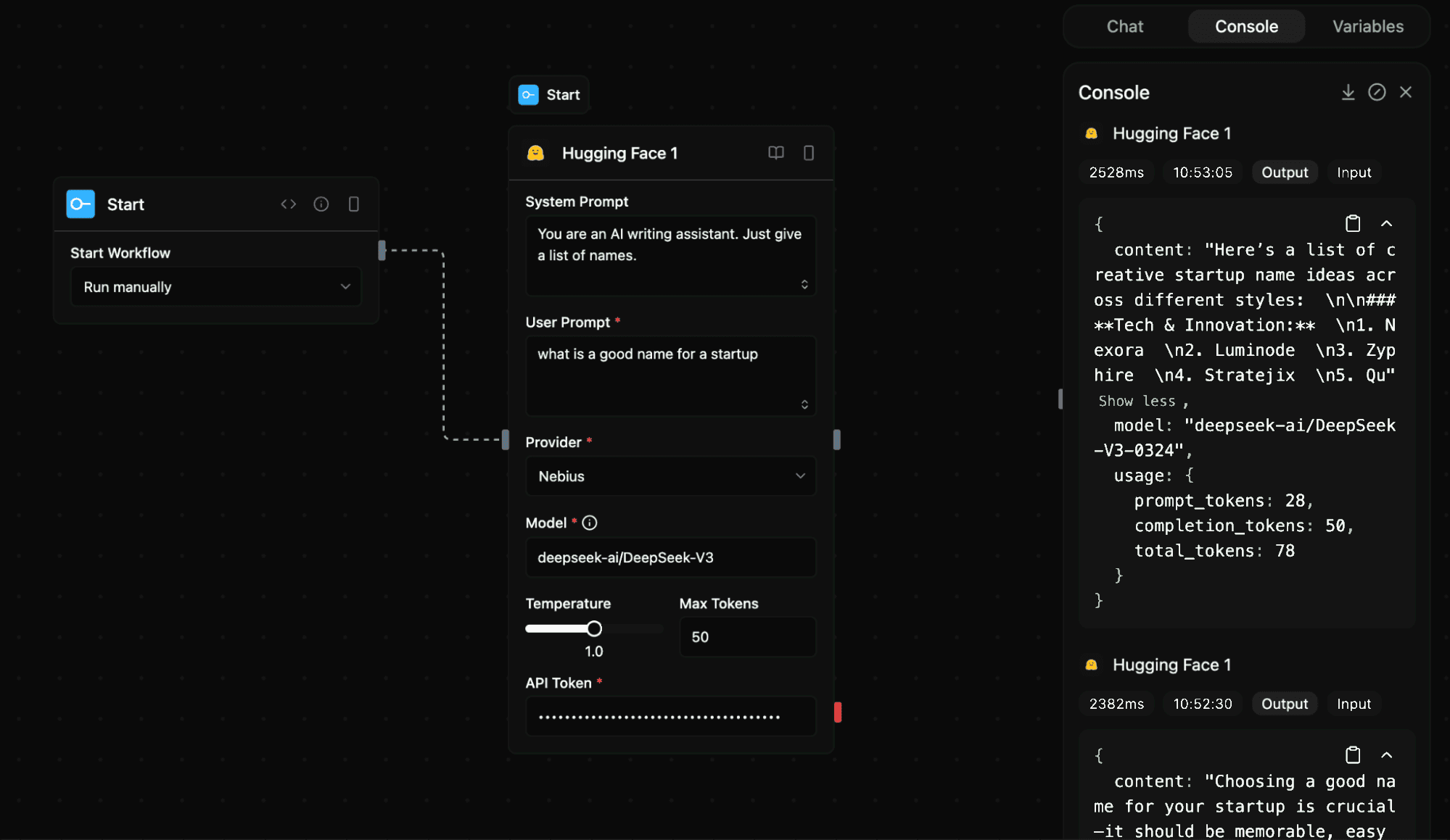HuggingFace block screenshot